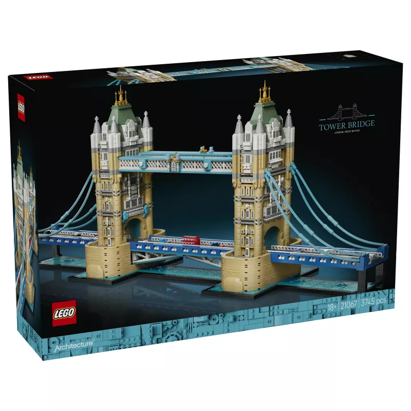 LEGO Architecture 21067 Tower Bridge Building Kit (1176 Pieces) - Iconic London Landmark Model