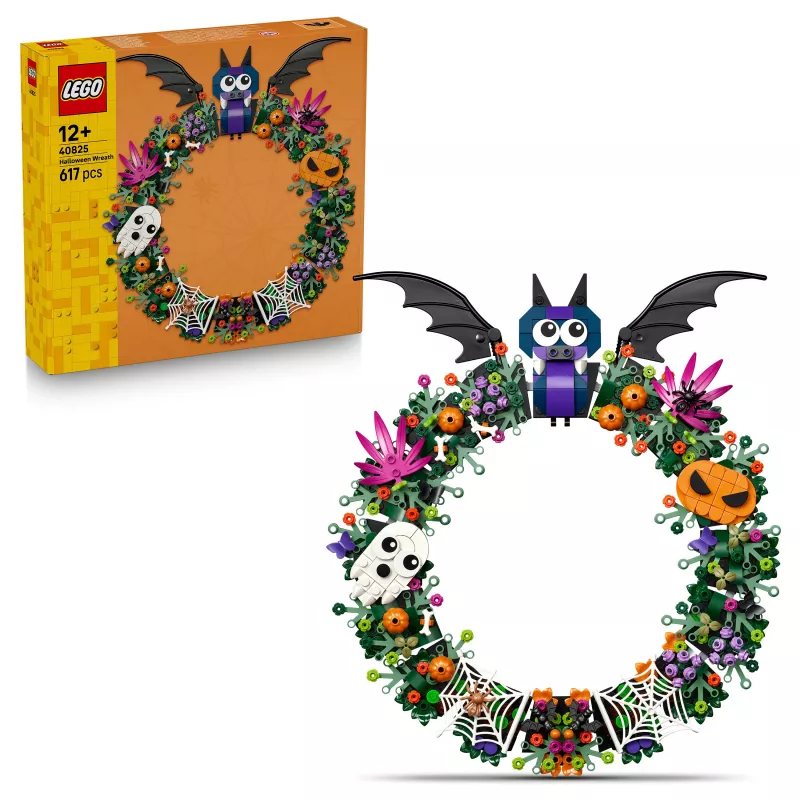 LEGO Bricks Iconic 40825 Halloween Wreath Building Set (173 Pieces, Ages 8+)