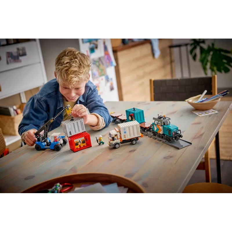 LEGO City 60509 Harbor Freight Train with Crane and Truck