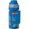 LEGO City Drinking Bottle 390 ml Blue with Soft Silicone Spout and Semi-transparent Cap, PP/Silicone, 1 Piece (40561735)