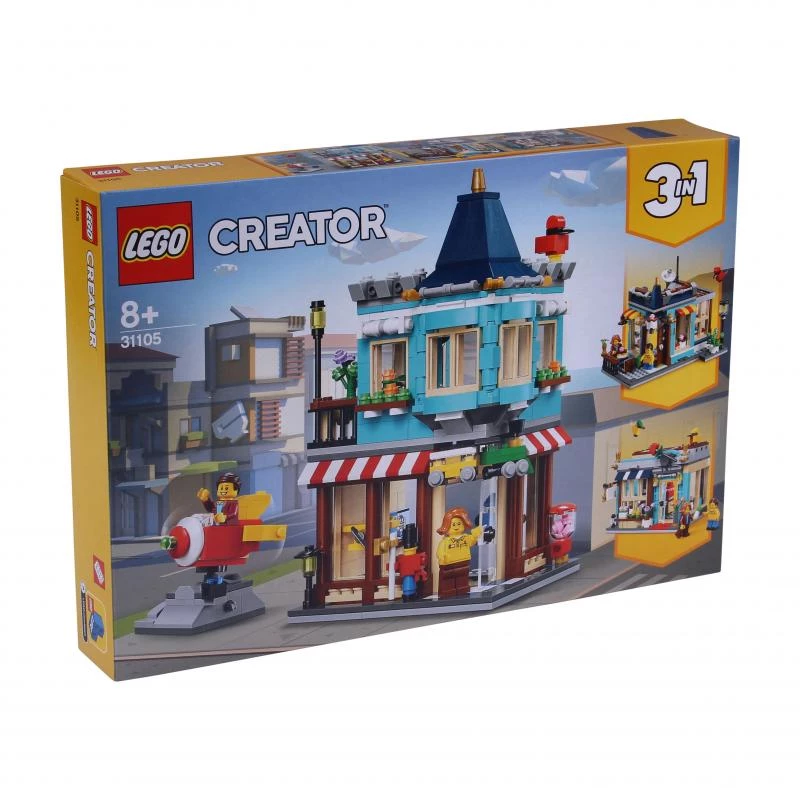 LEGO Creator 3-in-1 Townhouse Toy Store Building Set, 554 Pieces, Ages 8+