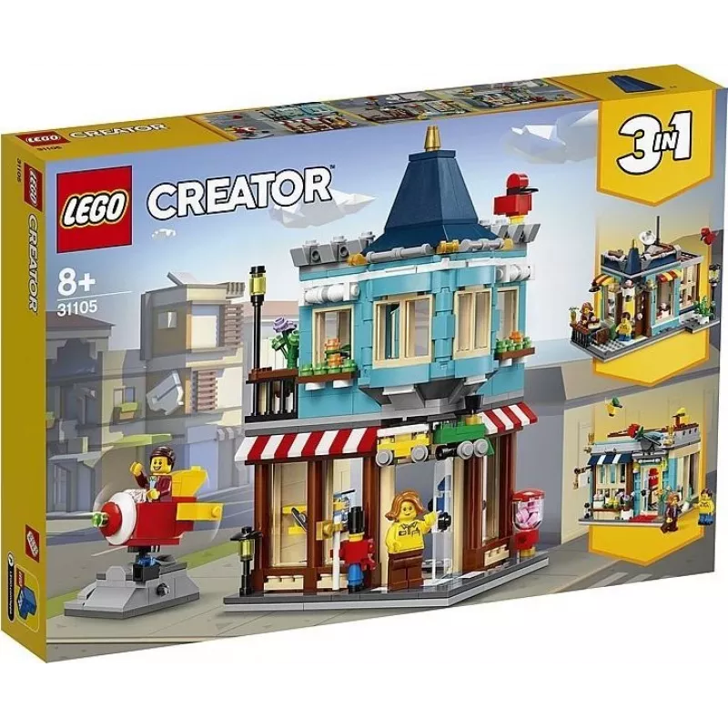 LEGO Creator 3-in-1 Townhouse Toy Store Building Set, 554 Pieces, Ages 8+