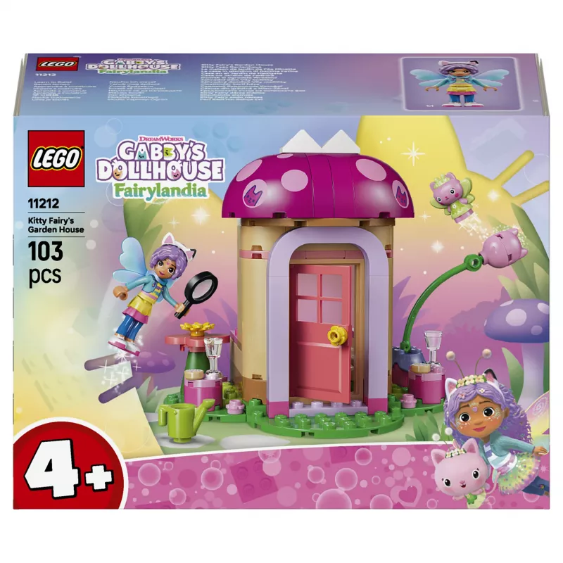 LEGO Gabby's Dollhouse Kitty Fairy's Garden House 11212 Building Set for Kids 4+ (130 Pieces)