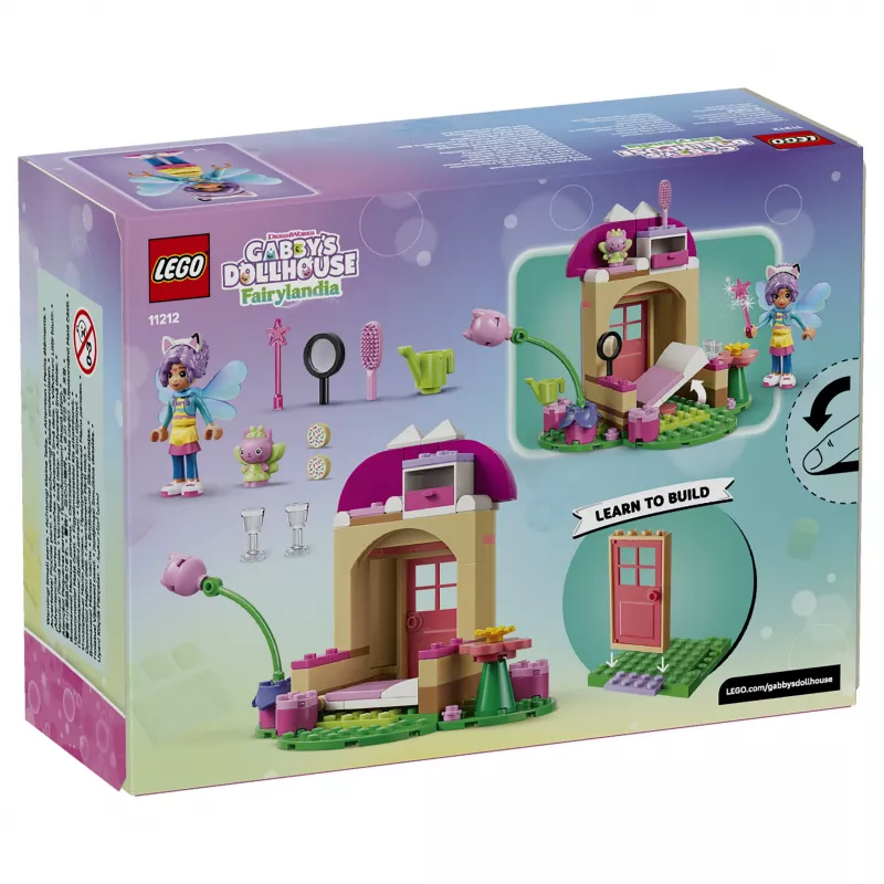 LEGO Gabby's Dollhouse Kitty Fairy's Garden House 11212 Building Set for Kids 4+ (130 Pieces)