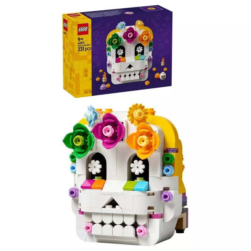 LEGO Iconic 40811 Altar of the Dead – 170 Pieces, 2 Minifigures, Day of the Dead Decor, Collectible Building Set