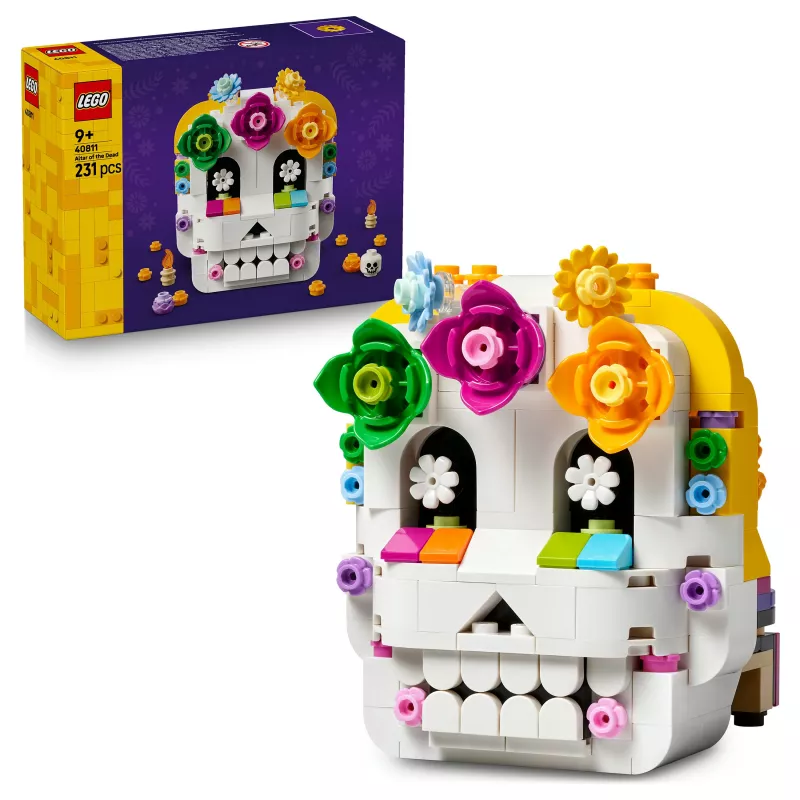 LEGO Iconic 40811 Altar of the Dead – 170 Pieces, 2 Minifigures, Day of the Dead Decor, Collectible Building Set