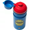LEGO Iconic Drinking Bottle 390 ml Blue with Silicone Spout and Semi-Transparent Cap