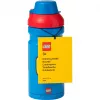 LEGO Iconic Drinking Bottle 390 ml Blue with Silicone Spout and Semi-Transparent Cap