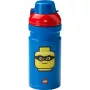 LEGO Iconic Drinking Bottle 390 ml Blue with Silicone Spout and Semi-Transparent Cap