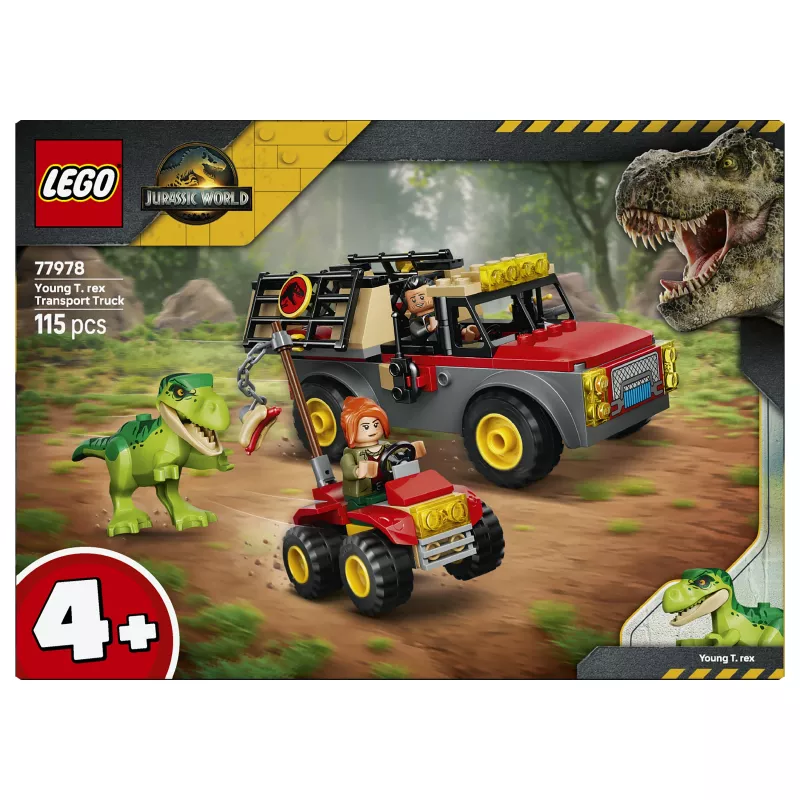 LEGO Jurassic World 77978 Young T. rex Transport Truck Building Set
