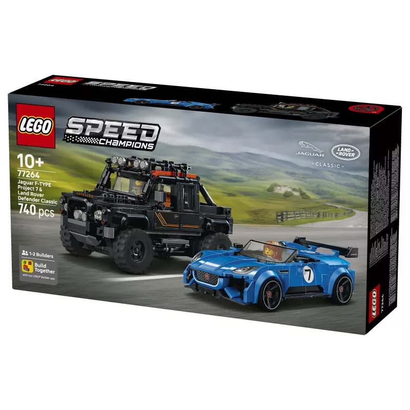 LEGO Speed Champions 77264 Jaguar F-TYPE Project 7 & Land Rover Defender Classic Building Set