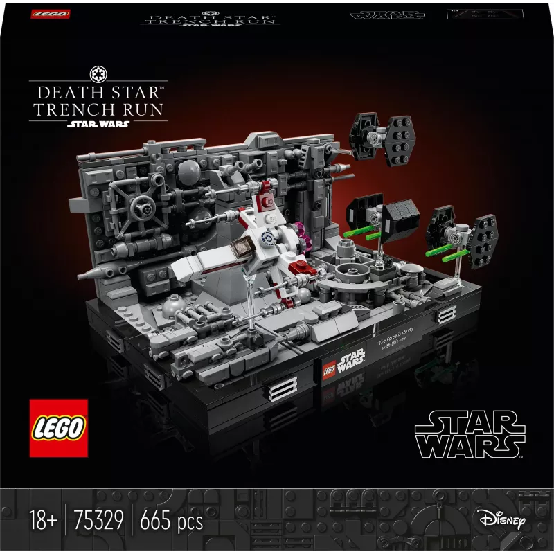 LEGO Star Wars Death Star Trench Run Diorama (75329) – 665 Piece Building Set for Adults