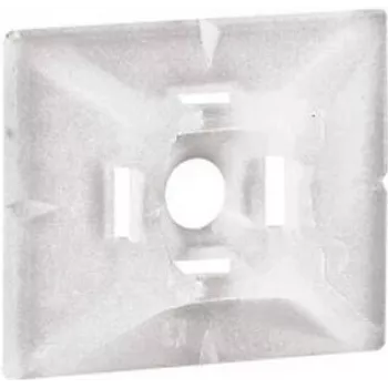 Legrand 032065 Cable Tie Base, Self-Adhesive & Screwable, Natural, 100 pcs