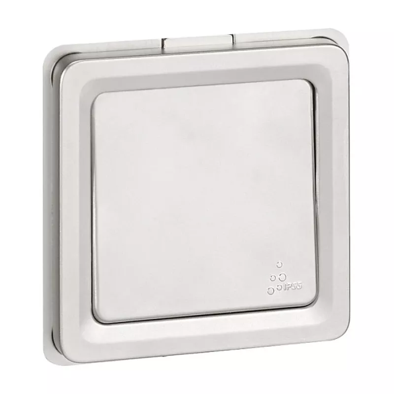 Legrand Soliroc 077811 Universal On/Off and Changeover Switch, 1-Pole, 10AX, 250V, IP55, IK10, Grey