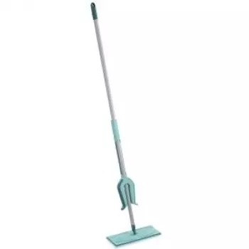 LEIFHEIT Picobello Micro Duo Floor Wiper with Lever Wringer, 33 cm Microfiber Head, 140 cm Steel Handle, Green/White