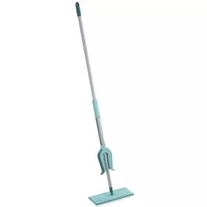 LEIFHEIT Picobello Micro Duo Floor Wiper with Lever Wringer, 33 cm Microfiber Head, 140 cm Steel Handle, Green/White
