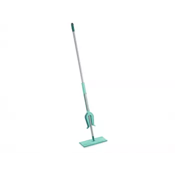 LEIFHEIT Picobello Micro Duo Floor Wiper with Lever Wringer, 33 cm Microfiber Head, 140 cm Steel Handle, Green/White