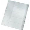 LEITZ 1284 A4 Extra Wide Numbered Index Dividers 1-20, Grey, 20-Part, Polypropylene, 0.12 mm, with Writable Cover Sheet 1284-00