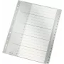 LEITZ 1284 A4 Extra Wide Numbered Index Dividers 1-20, Grey, 20-Part, Polypropylene, 0.12 mm, with Writable Cover Sheet 1284-00