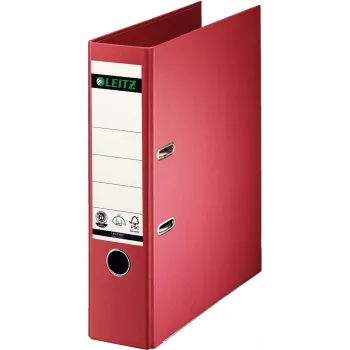 LEITZ 180° Lever Arch File A4 80 mm Red Cardboard Full Paper Cover 1007-00-25