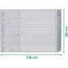 Leitz A-Z Alphabetical Index Dividers, A4, Grey Plastic Tabs on 250 g/m² Cardboard, 20-Part, 11-Hole Universal Punching 1262-01-00