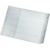 Leitz A-Z Alphabetical Index Dividers, A4, Grey Plastic Tabs on 250 g/m² Cardboard, 20-Part, 11-Hole Universal Punching 1262-01-00