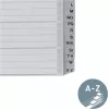 Leitz A-Z Alphabetical Index Dividers, A4, Grey Plastic Tabs on 250 g/m² Cardboard, 20-Part, 11-Hole Universal Punching 1262-01-00