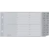 LEITZ A-Z Index Dividers, A5 Landscape, Polypropylene, Grey, 20-Part, with Writable Cardboard Cover 1267-00-00