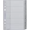 LEITZ A-Z Index Dividers A5 Polypropylene 20-Part Grey with Writable Cardboard Cover 1265-00-00