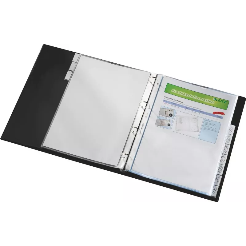LEITZ A4 10-Part Index Dividers, Transparent Polypropylene, Top-Opening, with Label Tabs 4754-00-03