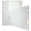 Leitz A4 Blank Index Dividers, Polypropylene, Grey, 10-Part, Universal Punching 1270