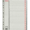 LEITZ A4 Extra Wide Blank Plastic Index Dividers, 20-Part, Universal Punching, Translucent White 1278-00-00