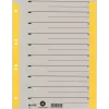 LEITZ A4 Extra Wide Kraft Cardboard Dividers, 230gsm, Grey with Yellow Blank Tabs, 10-Part Set 1652-00-15