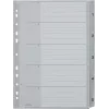 LEITZ A4 Extra Wide PP Index Dividers 1-5, Grey with Writable Cover Sheet 1283-00-85