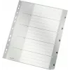 LEITZ A4 Extra Wide PP Index Dividers 1-5, Grey with Writable Cover Sheet 1283-00-85