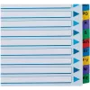 LEITZ A4 Mylar A-Z Index Dividers, 26-Tab, Multi-Coloured, Universal Punching, 160 gsm, 1 Set (100167)