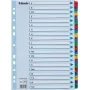 LEITZ A4 Mylar A-Z Index Dividers, 26-Tab, Multi-Coloured, Universal Punching, 160 gsm, 1 Set (100167)