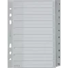 LEITZ A5 Plastic Index Dividers, Numbered 1-10, Grey, 10-Part, Polypropylene, 0.12 mm, with Writable Cover 1285-00-00