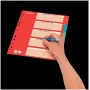 LEITZ Cardboard Index Dividers, Blank Tabs, A4, 5-Part, Multicolour, 160 gsm, with Red Writable Cover Sheet 250 gsm (4386-60-00)