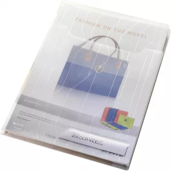 LEITZ CombiFile Maxi A4 Combination Display and Filing Pocket, Clear, 0.20 mm PP, Pack of 10 (4727-00-03)