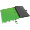 LEITZ Complete Notebook A5 Squared, Black Leather Look, 80 Sheets Ivory Paper, Elastic Band, Pen Holder 4473-00-95