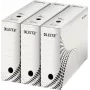LEITZ easyboxx Archive Box White 100 mm Spine, 100% Recycled Corrugated Cardboard, Double Closing Flaps, 25 Pack (6132-00-00)