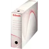 LEITZ Esselte Archive Box, 100 mm Spine, White Corrugated Cardboard with Pre-printed Lines for Organisation (128201)