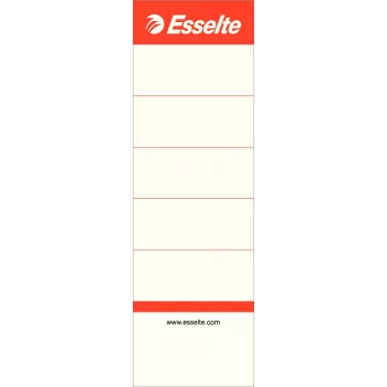LEITZ Esselte Standard Folder Spine Labels, 50 x 158 mm, White, Short, Wide, for 75 mm Lever Arch Files, 100 Labels (810801)