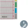 LEITZ Extra Strong Cardboard Index Dividers, Blank, A5, 6-Part, Grey 230 g/m², Writable Cover Sheet with Grid Print 4355-00-85