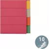 LEITZ Extra Strong Cardboard Index Dividers, Blank Tabs, A4, 10-Part, Multi-Coloured, 230 gsm, 5-Colour Dyed-Through Cardboard (4359-00-00)