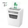 LEITZ IQ Home Office S P-4 Particle Cut Shredder, 8 Sheets, 10 L, White (80360000)