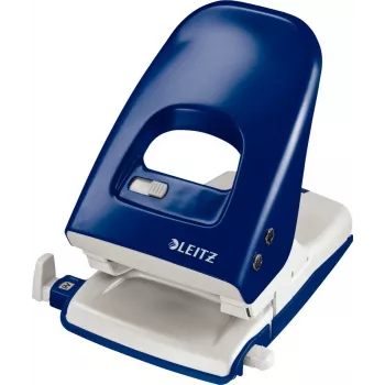 LEITZ Nexxt 5138 Blue 40-Sheet 2-Hole Punch with Metal Base and Plastic Top 5138-00-35