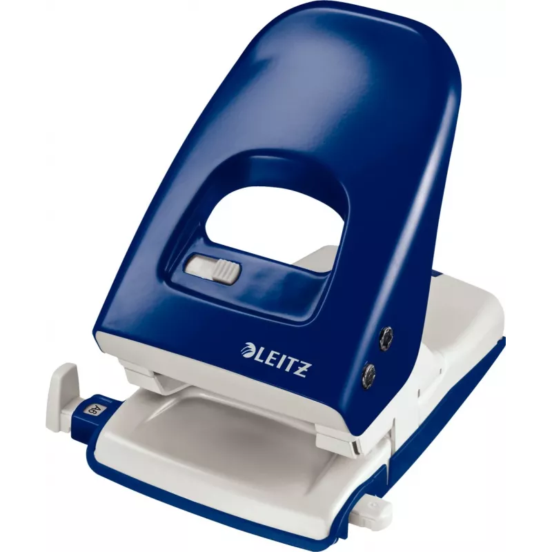 LEITZ Nexxt 5138 Blue 40-Sheet 2-Hole Punch with Metal Base and Plastic Top 5138-00-35