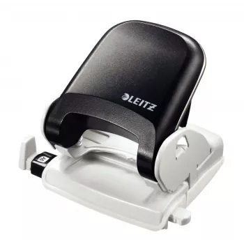 Leitz NeXXt Desktop Hole Punch, 30 Sheets, 2 Holes, 5.5 mm, A4-A6, Folio, US-Quart, Metal & Plastic, Black 5005-00-95
